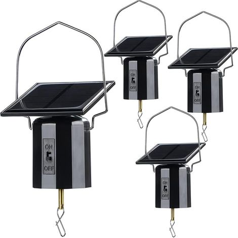 Conjunto de motor solar giratorio: campanilla de viento colgante con energía solar de 6,8 x 17 cm - Decoración para jardín y exteriores. (1/5)