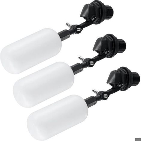 3 Pièces Robinet flotteur 1/2", vanne de contrôle automatique du niveau d'eau réglable pour réservoirs (1/4)