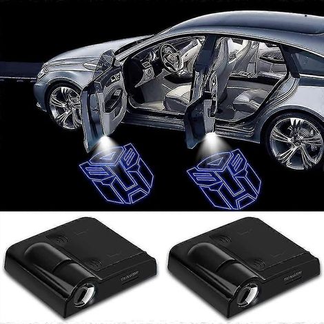 2 pièces pour Transformers Autobot Porte Lumière Logo Projecteur LED Sans Fil Porte Ombre Lumière Bienvenue Courtoisie Lumière (1/5)