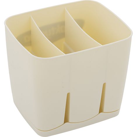 Besteckabtropfgestell aus Kunststoff, 13,5 x 11,5 x 12 cm, cremefarben -BEN (1/3)