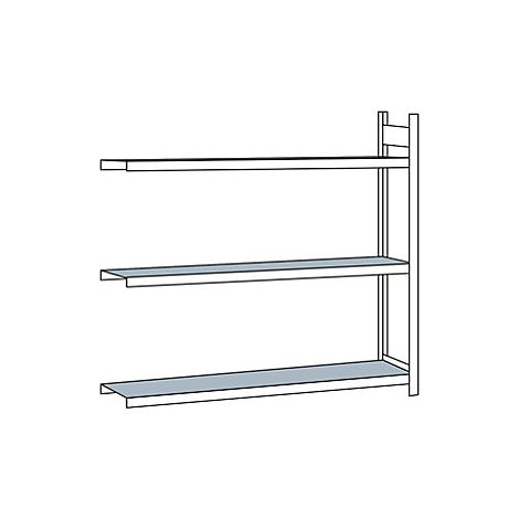 Weitspannregal  mit Stahlboden  Höhe 2000 mm  Spannweite 2500 (1/3)