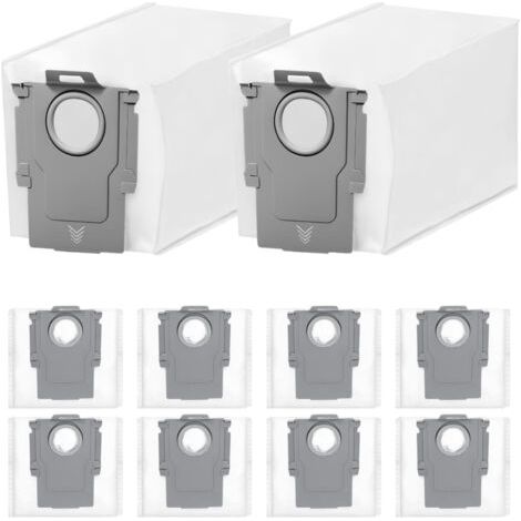 Lot de 10 sacs à poussière pour aspirateurs robots Roborock G10S/G20/S7/S8/Q5