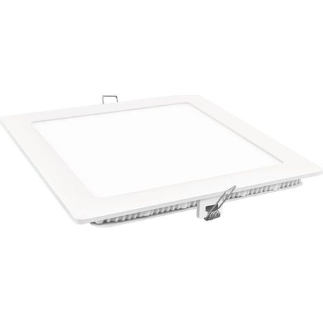 Downlight LED carré Matel blanc 12w chaud