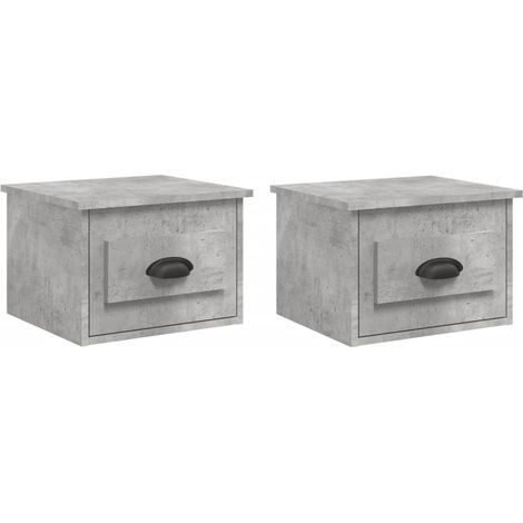 Maison Exclusive - Wand-Nachttische 2 Stk. Betongrau 41,5x36x28 c