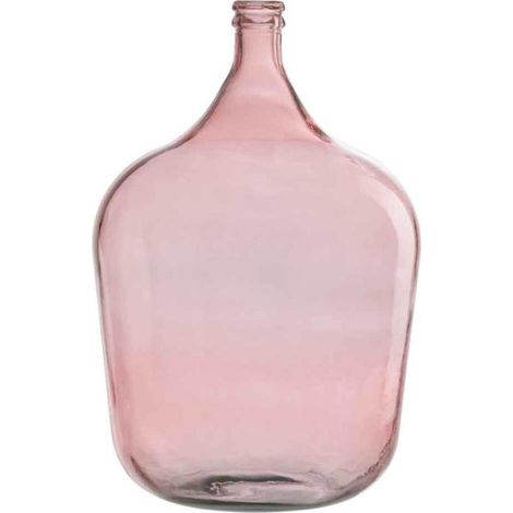 Vase Design en Verre "Bouteille Déco" 55cm Rose (1/2)