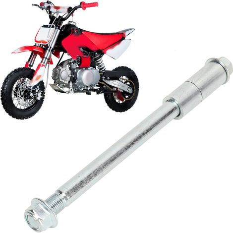 Vorder- und Hinterachse mit 15 mm und 220 mm Durchmesser und zwei Distanzstücken, passend für PIT PRO Trail 70 und 90 cm³ Offroad-Motorräder. (1/5)