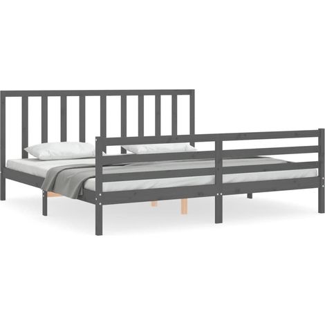 Maison Exclusive - Estructura de cama con cabecero madera maciza (1/5)