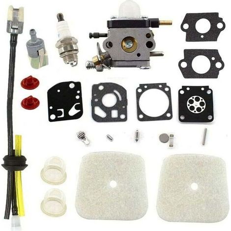 Carburateur avec filtre à air, bougie dallumage, tuyau de carburant pour 2 temps Mantis 7222 7222E 7222M 7225 7230 7234 7240 7920 7924 Motoculteur remplace C1U-K54A, C1U-K82, 12520000013123
