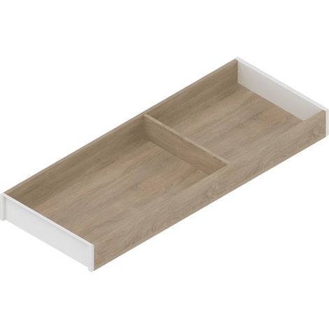 Blum Ambia Line Schubladeneinsatz breit mit 1 Querteiler - Schubkasteneinsatz NL550mm, B200mm, Bardolino Eiche
