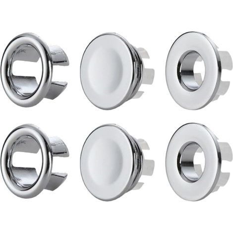 Coperture per troppopieno del lavello, anelli di troppopieno, accessori rotondi per lavelli, copertura in rame per lavello, per bagni, cucine e lavelli. (1/4)