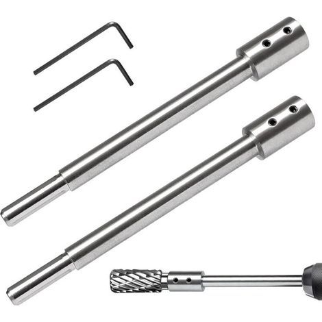 Prolunga extra lunga per punte Forstner in due pezzi (169 mm), gambo in acciaio al carbonio da 10,5 mm (3/8"), ideale per fresatura profonda e foratura di precisione nel legno. (1/4)