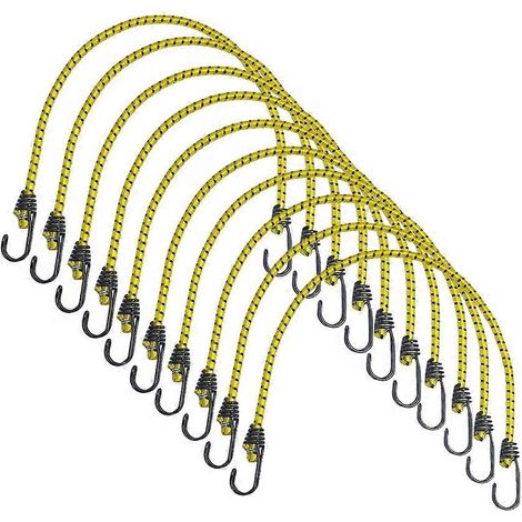 Hochelastisches Gummiseil mit Haken zum Aufstellen von Zelten und Sichern von Gepäck. Outdoor-Zubehör, C (1/5)