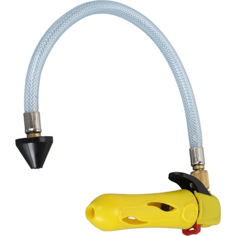Pistolet déboucheur fileté performant polyvalent nettoyeur à cartouche CO2 avec flexible pour condensat climatisation jaune (1/5)