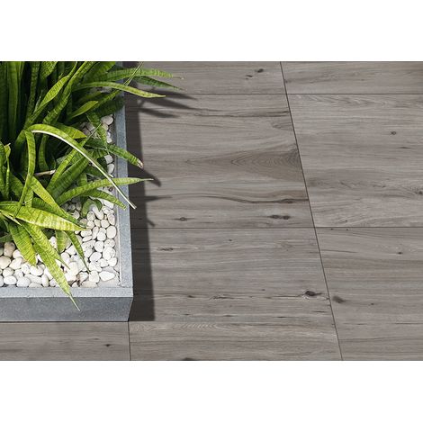 Feinsteinzeug Holzoptik Grezzo Grau Rutschhemmend 20X120 - EPGY282 (Ceramishop.de) (1/2)
