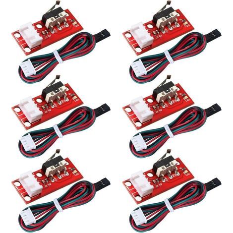 6 Pièces Interrupteur de Fin de Course Mécanique End Stop pour l'imprimante 3D RepRap Prusa Mendel CNC Arduino Mega 2560 RAMPS 1.4 (1/4)