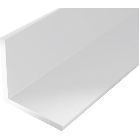 Profilé angle plastique 2000mm – Section isocèle 20x20mm – Finition blanche pour murs et meubles – Installation facile avec outils courants – (1/2)