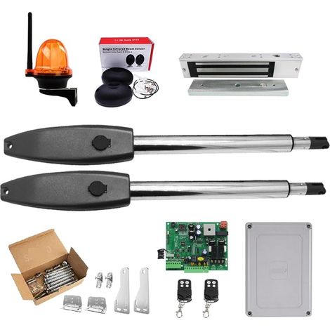 Kit d'ouvre-portes automatiques Kit d'ouvre-porte automatique opérateur de porte Double robuste for portes battantes doubles jusqu'à 16 pieds ou 880 lb moteur à courant alternatif pour accessoires de (1/5)