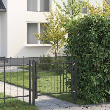 vidaXL Cancello per recinzione HORST 100 x 75 cm Metallo Nero