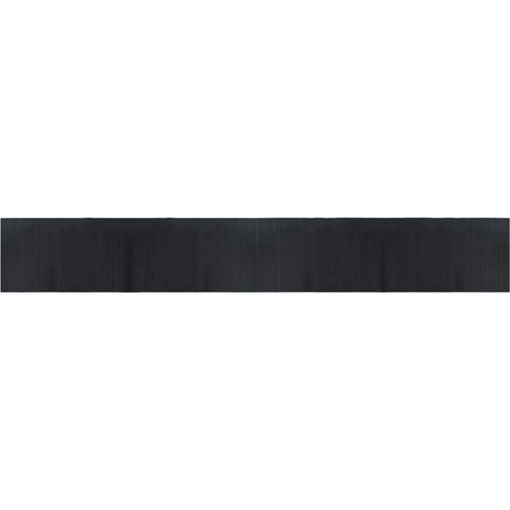 Tapis rectangulaire noir 60x400 cm bambou (1/5)