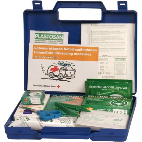 Cassetta Pronto Soccorso Piccola per Auto, Campeggio, Ufficio, Casa 23x19x4H
