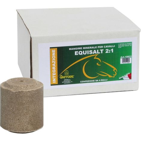 Equisalt mangime minerale in rullo sale per cavalli in scatola da 4 pezzi