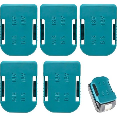 Set mit 5 Akkuhaltern, kompatibel mit Makita (18 V) und Bosch (14,4 V/18 V), passend für die Serien BL1860, BL1850, BL1840, BL1830, BL1820 und BL1815N. (1/5)
