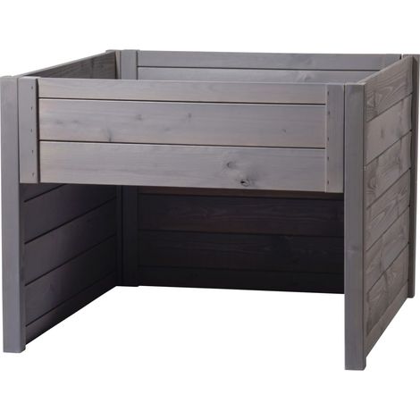 dobar Graue Mährobotergarage mit integriertem Pflanzkasten, Automower-Unterstand, 79 x 73 x 56 cm (1/5)