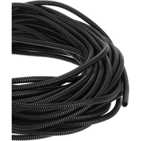 30m Gaine Fendue Tubulaire 6.5mm pour Bureau Maison Jardin Noir (1/5)