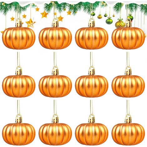 Boule de d'automne, Boules de pour Arbre - 12X Pendentif Boule  Peinte en Forme de d'halloween  Accessoires de Photographie, décoration intérieure d'automne pour terrasse, Salon (1/5)