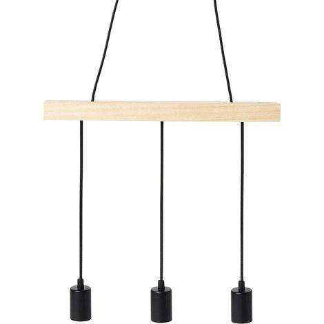 Suspension barre en bois 3 cordons simples Ostaria (1/5)