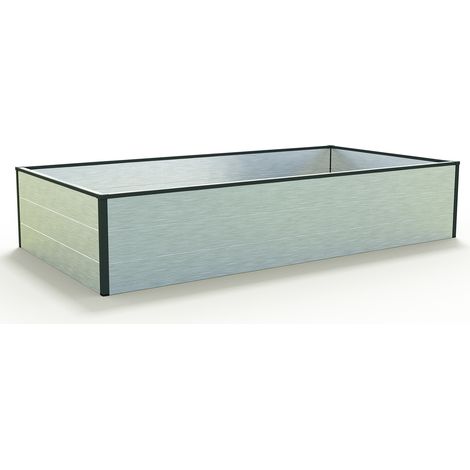 195 x 99 x 39 cm Hochbeet HALFSIZE, Aluminium eloxiert