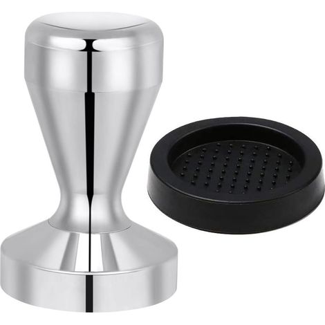 Caffettiera a stantuffo da 51 mm in acciaio inox 430, pressa per espresso, strumento per sabotare il caffè, accessori da cucina con cuscinetto in silicone (1/5)