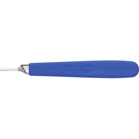 Skalpellgriff 130 mm Nickel, Kunststoff Blau 1 St.
