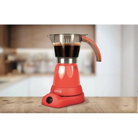 Cafetera eléctrica - JOCCA - Commodore - 6 tazas - Roja - Depósito extraíble (1/4)