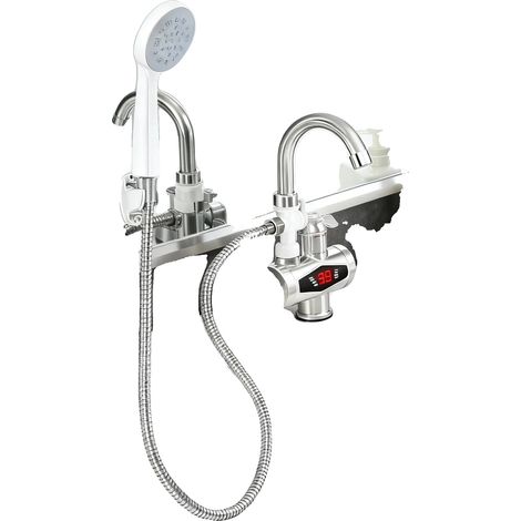 Robinet Chauffe-Eau Électrique, 220V, Protection Contre les Brûlures, Monté sur Plan de Travail, Buse Amovible, Câble d'Alimentation de 1,1 m (1/5)