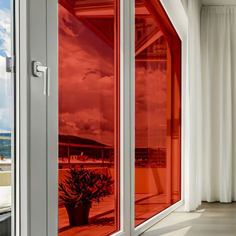 DIMEXACT - Film couleur rouge transparent - 75 cm x 0.5 m - En Rouleau