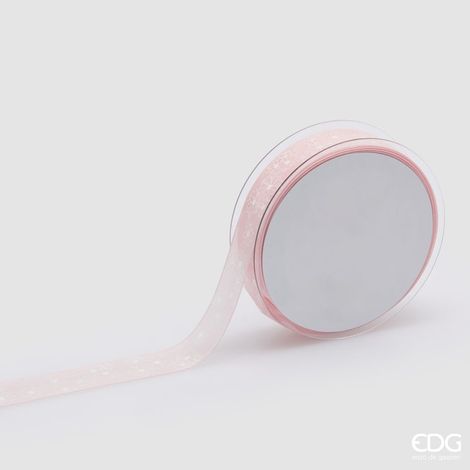 EDG Enzo De Gasperi Nastro Motivo Fiori Mix H 2,5 Cm L 20 Mt Pink