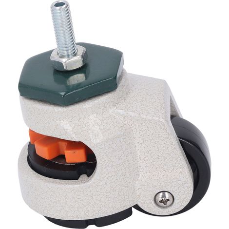 Roulette à tige de nivellement, diamètre extérieur 40mm, tige filetée M8, Base en caoutchouc, hauteur réglable, Machine