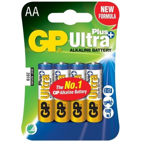 GP 4 Pilas Alcalinas Ultra Plus LR06/AA - 15AUP-2U4