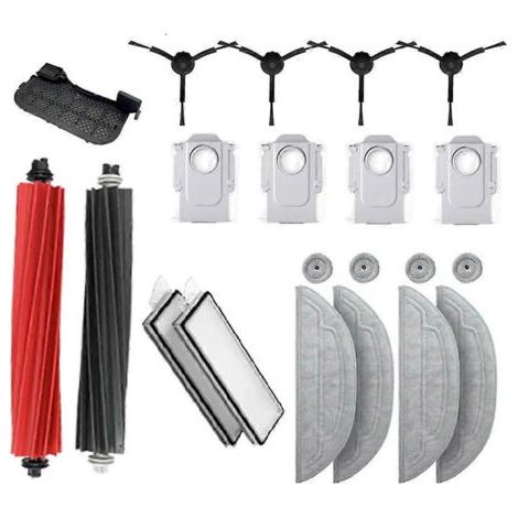Accessoires pour aspirateur robot Roborock S8 MaxV Ultra : kit de nettoyage, sacs aspirateur, brosse latérale et filtre de rechange