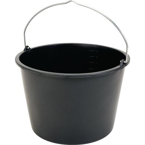 Baueimer 20 l aus Kunststoff Knopfbügel L-Skala Mörteleimer Maurereimer Eimer (1/7)