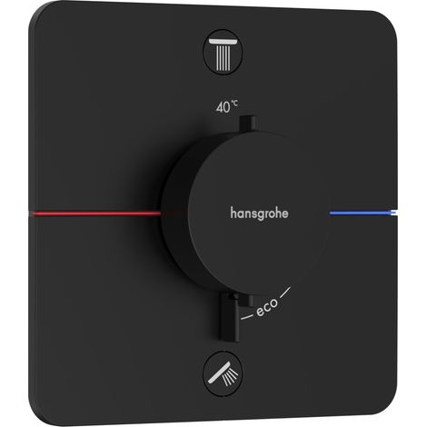 Hansgrohe ShowerSelect Comfort - Unterputz-Thermostatarmatur für 2 Verbraucher, schwarz matt 15583670 (1/5)