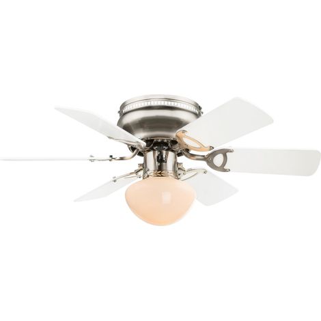 Ceiling fan Ugo White / Graphite with light