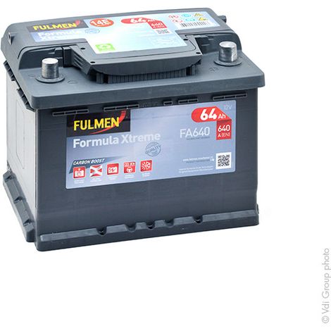 Batterie voiture 12V 64Ah FA640 – 640A de démarrage – Plomb Calcium sans entretien – Pour véhicules légers et camionnettes – Fulmen (1/10)