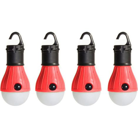 Ampoule pour tente de camping, équipement de camping, convient pour le camping, la randonnée et les excursions en autonomie, crochet rouge