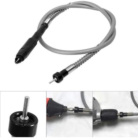 Rallonge flexible 3,175 mm (1/8") avec mandrin sans clé M8 pour perceuses électriques, outils rotatifs et meuleuses type Dremel (1/5)
