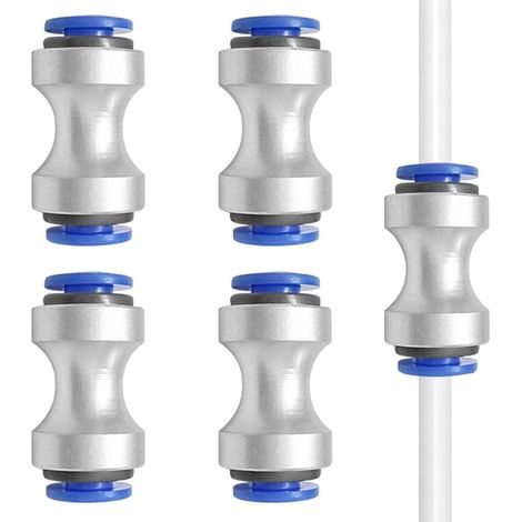 Lot de 4 connecteurs de tube d'alimentation en téflon, accessoires d'imprimante 3D, adaptateur de raccord pneumatique pour Bambu Lab X1/X1C/X1E/P1P/P1S (1/5)