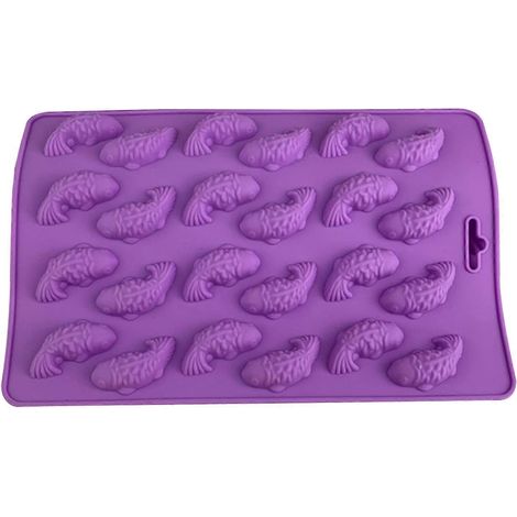 Moules à fondant à 8 ou 24 compartiments, moules en silicone pour chocolat et bonbons, décorations pour gâteaux d'anniversaire, moules en forme de carpe koï, moules multicolores. (1/5)