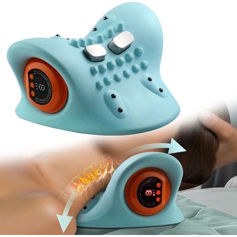 Oreiller de massage cervical multifonctionnel avec fonction chauffante pour soulager les douleurs aux épaules (1/5)