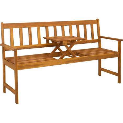 Banco de jardín 158 x 55 x 89 cm Madera de Acacia Sólida vidaXL (1/5)